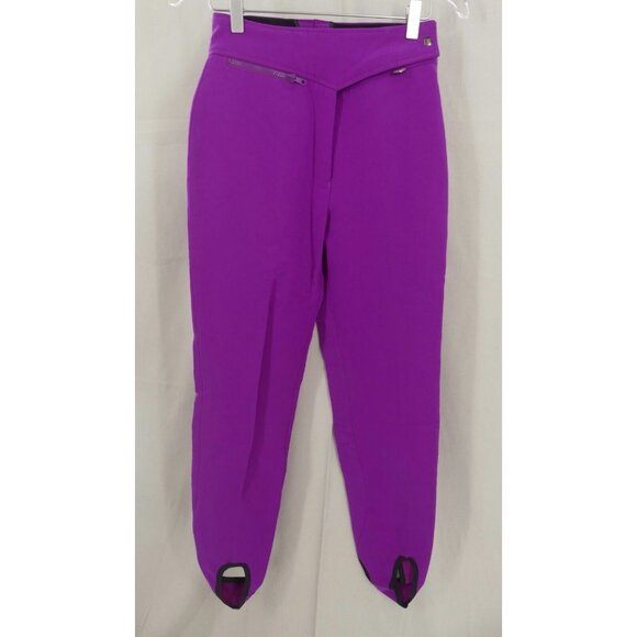Obermeyer Womens 8 Pants VTG ITB Stretch Pant Wool Blend Ski Snow Purple